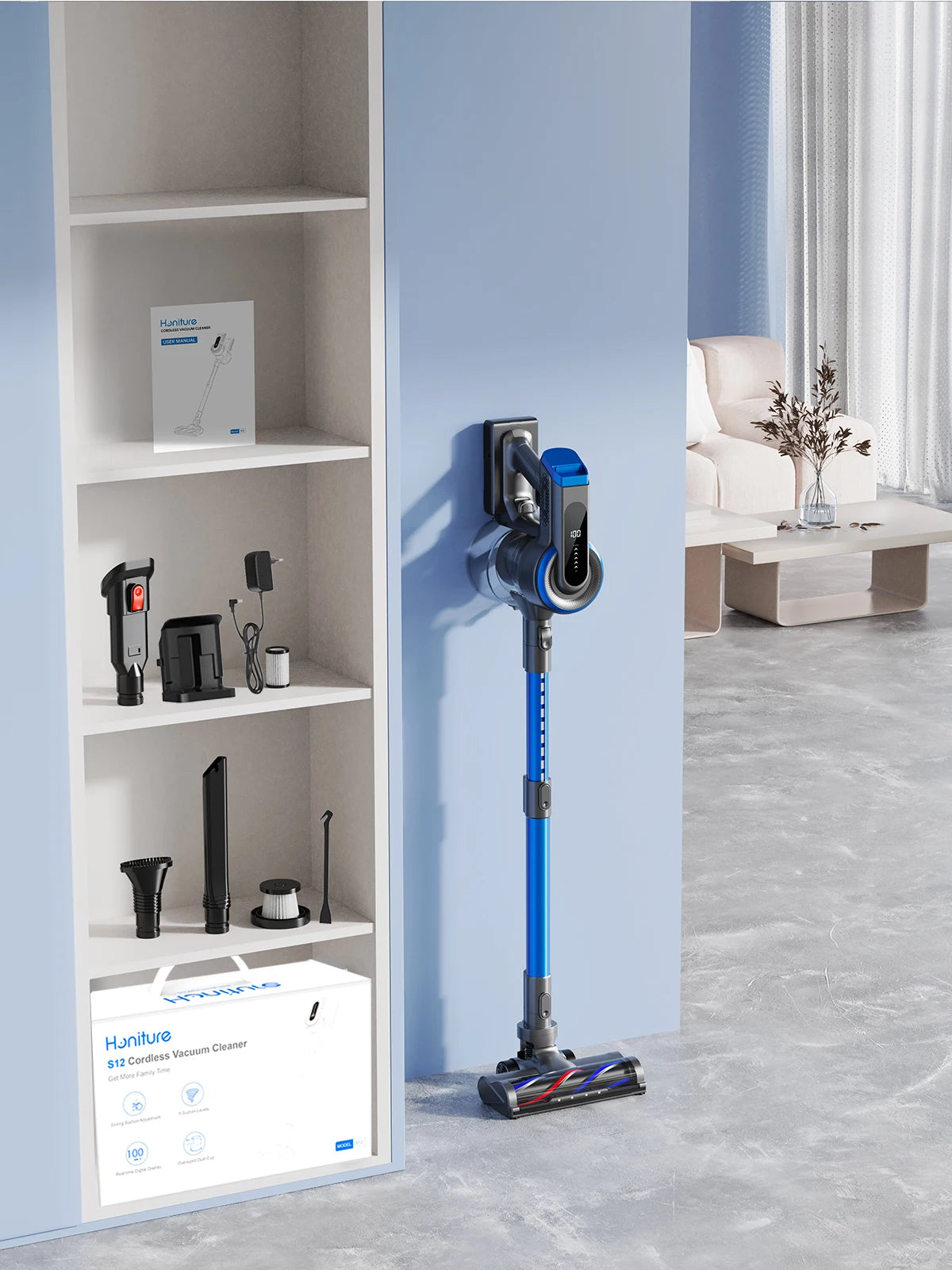 VAC S12 Aspirateurs sans fil 450W Écran tactile