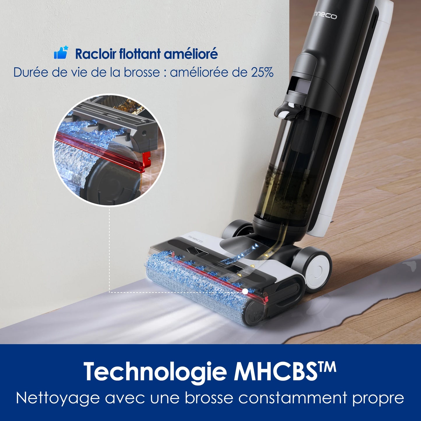 VAC Floor One S6 Aspirateur sec et humide sans fil Laveur tout-en-un Tineco