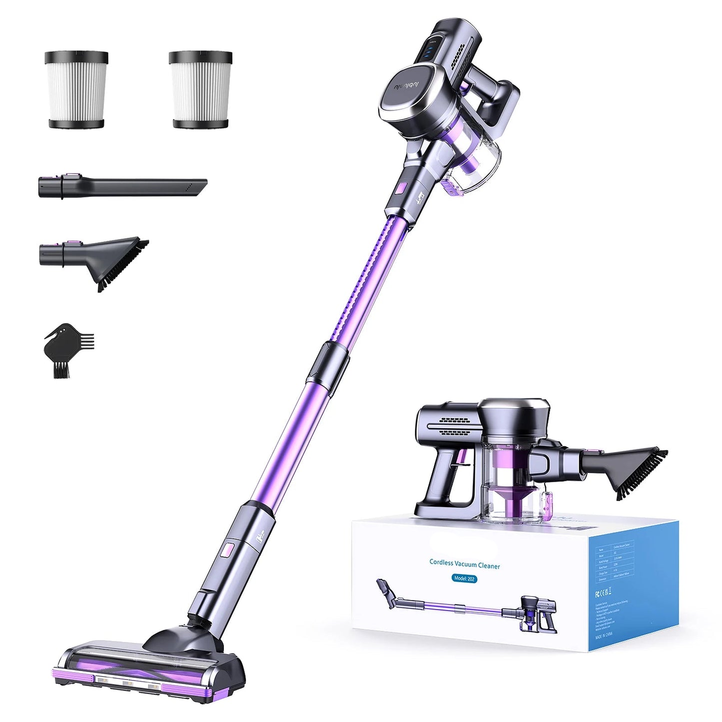 VAC 202 Aspirateur balai sans fil puissant et léger